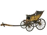 une calèche à l'ancienne sur fond blanc