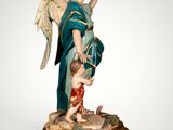 an image of a statue of an angel holding a child