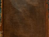 a painting of an old wooden frame with peeling paint on it
