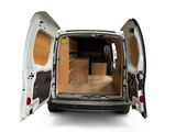 a white van with its doors open on a white background