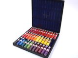 an image of a black case filled with lots of different colored paint