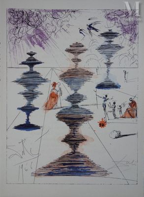Lithographie Le Philosophe Scythe de Salvador Dali, 1966 - Photo 1