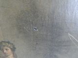 une peinture représentant une femme avec une couronne sur la tête