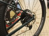 a close up of a bicycle on display in a store