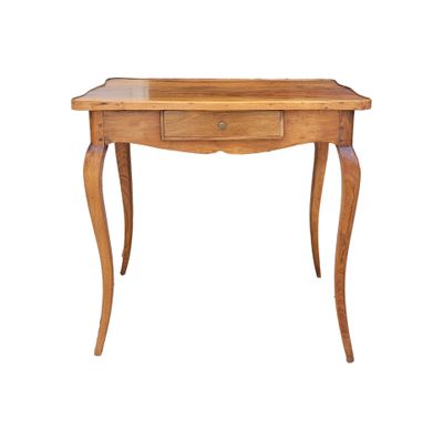 an image of a wooden table with a drawer on top of it