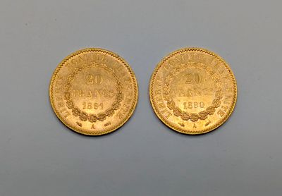 deux souverains en or, dont l'un est un souverain et l'autre un souverain
