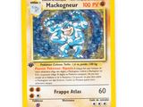 a close up of a pokemon card on a white surface