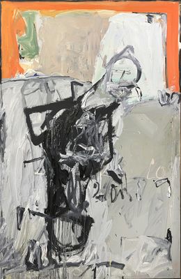 une image d'un tableau représentant un vase de fleurs sur une table
