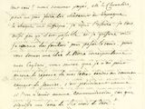 une vieille lettre manuscrite à l'encre noire sur un morceau de papier