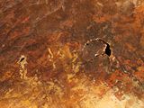 an image of a close up of a rock with a hole in it