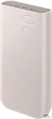 une image représentant une batterie externe blanche sur laquelle figure le chiffre 2