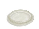 une plaque de verre transparent ornée d'un motif circulaire