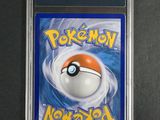 a close up of a pokemon card in a plastic case