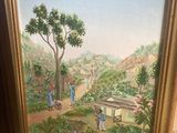 a picture of a painting on the wall next to a framed picture
