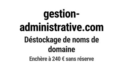 Nom de domaine gestion-administrative.