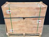 a pallet that has some wooden boxes on it