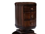an image of a small wooden table with three drawers on it