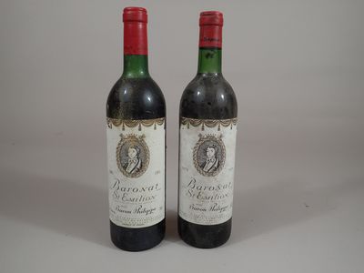 2 Bouteilles Saint Emilion Baron Philippe années 1979 et 198…
