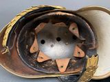 a helmet that is sitting on top of a table