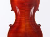 an old violin with a wooden back and a long neck