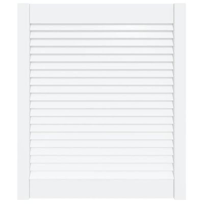 Panneau brise-vue persienne blanc - 69x59cm - Bois veiné - I…