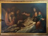 an image of a painting of a man laying on a bed next to a woman