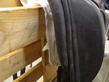 an image of a horse ' s saddle on a wooden crate