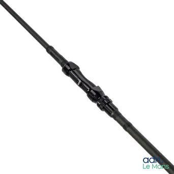 a close up of a fishing rod on a white background