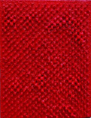 un gros plan d'un tapis rouge posé sur un parquet