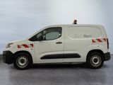 a white van with a red stripe on the side of it