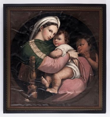 an image of a painting of a woman holding a baby in her arms