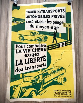 poster advertising a transport company in french