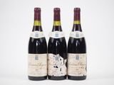 trois bouteilles de vin sont alignées sur une surface blanche