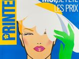 tableau représentant une femme portant des gants verts et un chapeau blanc