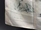 a drawing of a deer and a bird on a piece of paper