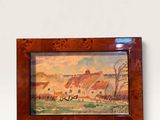 a picture of a painting hanging on the wall