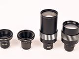 three different types of lenses are shown on a white surface