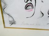 une image représentant le dessin d'une femme la bouche ouverte