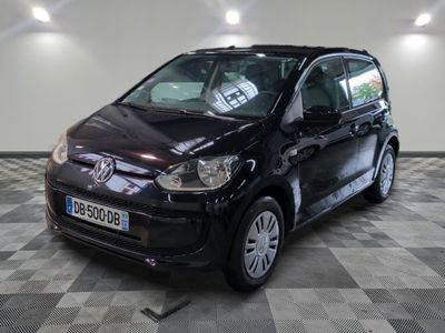 a picture of a small black car parked in a garage