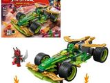 the lego ninja set includes a green race car and a red fire hydrant