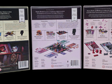 two pamphlets for a board game that is being played