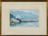 an image of a painting of boats in a body of water