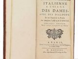 an old book opened to reveal a page of text on a white surface