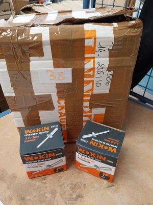 two boxes that are stacked on top of each other