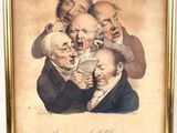 an image of a painting of a group of men holding babies