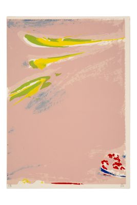 une image représentant un tableau où l'on voit un oiseau volant dans le ciel