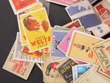 a pile of old unused and unused business cards on a table