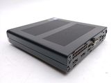 a close up of a black laptop computer on a white surface