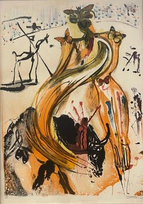 Salvador DALI (1904-1989) Tauromachie aux papillons
