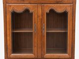 antique oak bookcase with glass doors